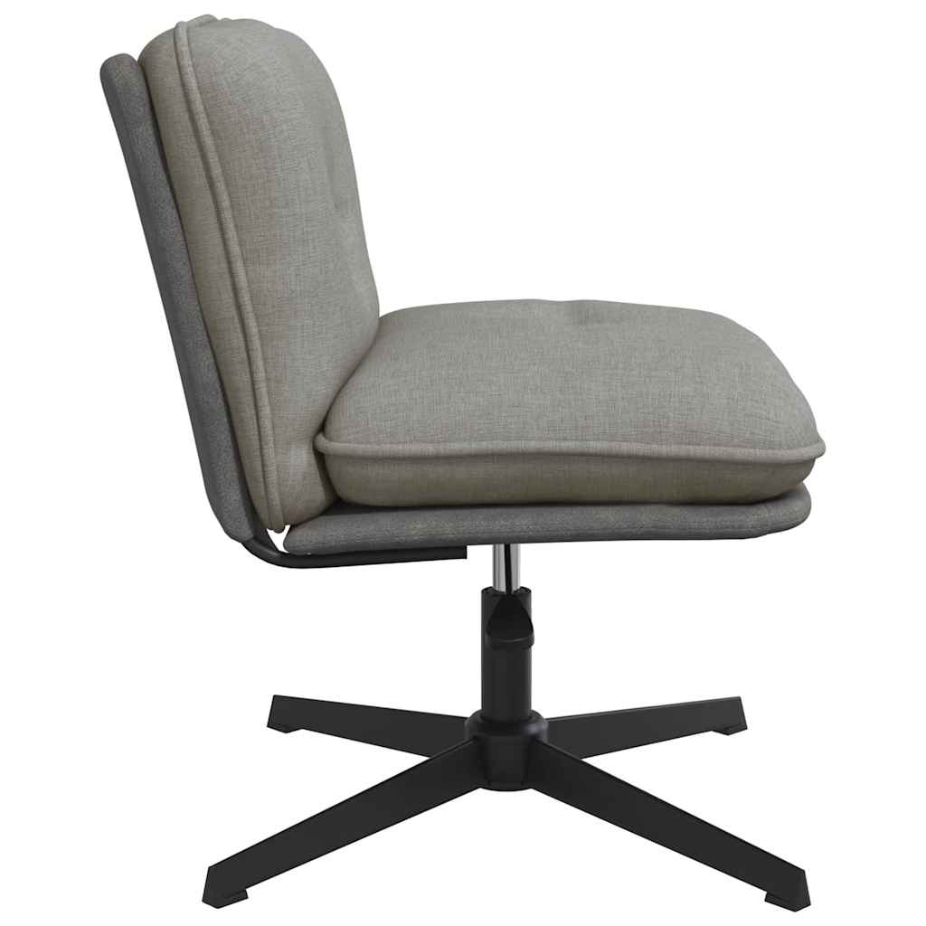 vidaXL Scaun de birou pivotant, gri deschis, material textil vidaXL Scaun de birou pivotant, gri deschis, material textil