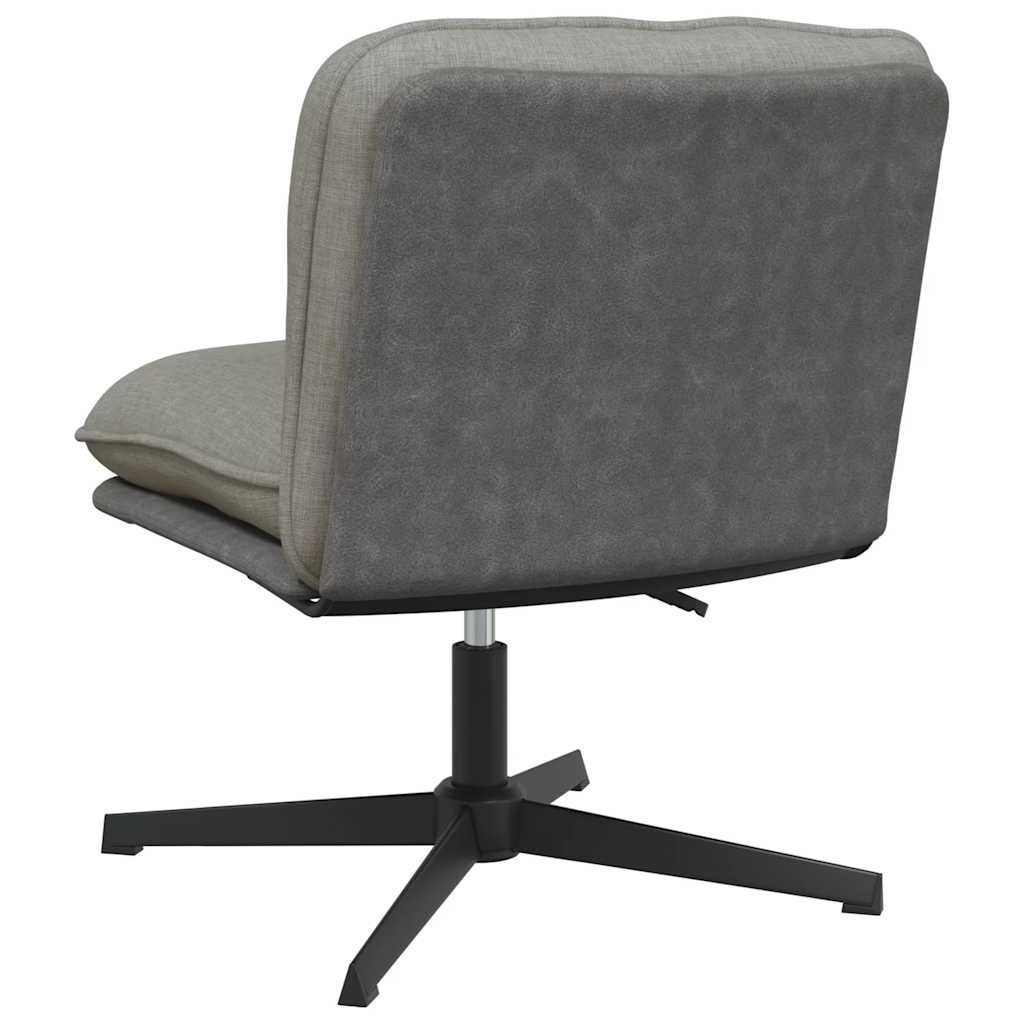 vidaXL Scaun de birou pivotant, gri deschis, material textil vidaXL Scaun de birou pivotant, gri deschis, material textil