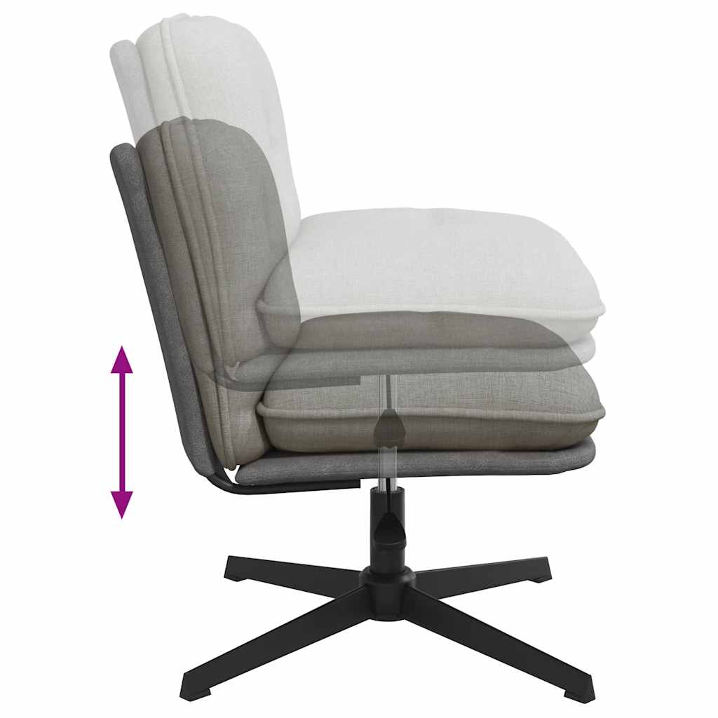 vidaXL Scaun de birou pivotant, gri deschis, material textil vidaXL Scaun de birou pivotant, gri deschis, material textil