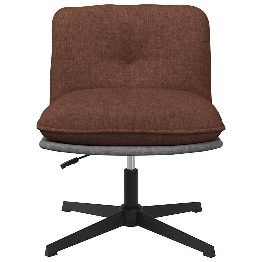 vidaXL Scaun de birou pivotant, maro, material textil vidaXL Scaun de birou pivotant, maro, material textil