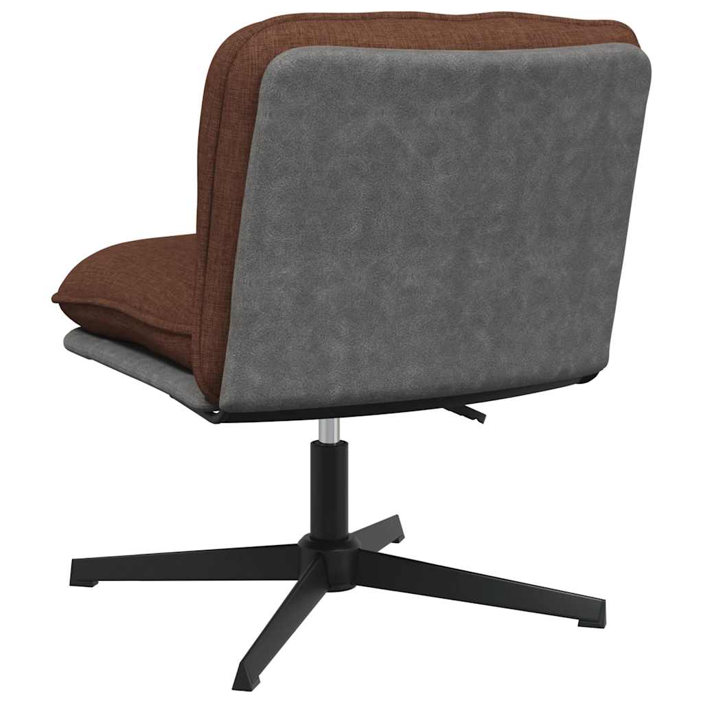 vidaXL Scaun de birou pivotant, maro, material textil vidaXL Scaun de birou pivotant, maro, material textil