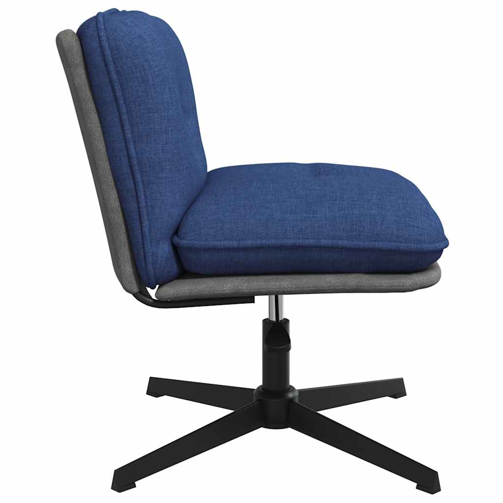 vidaXL Scaun de birou pivotant, albastru, material textil vidaXL Scaun de birou pivotant, albastru, material textil