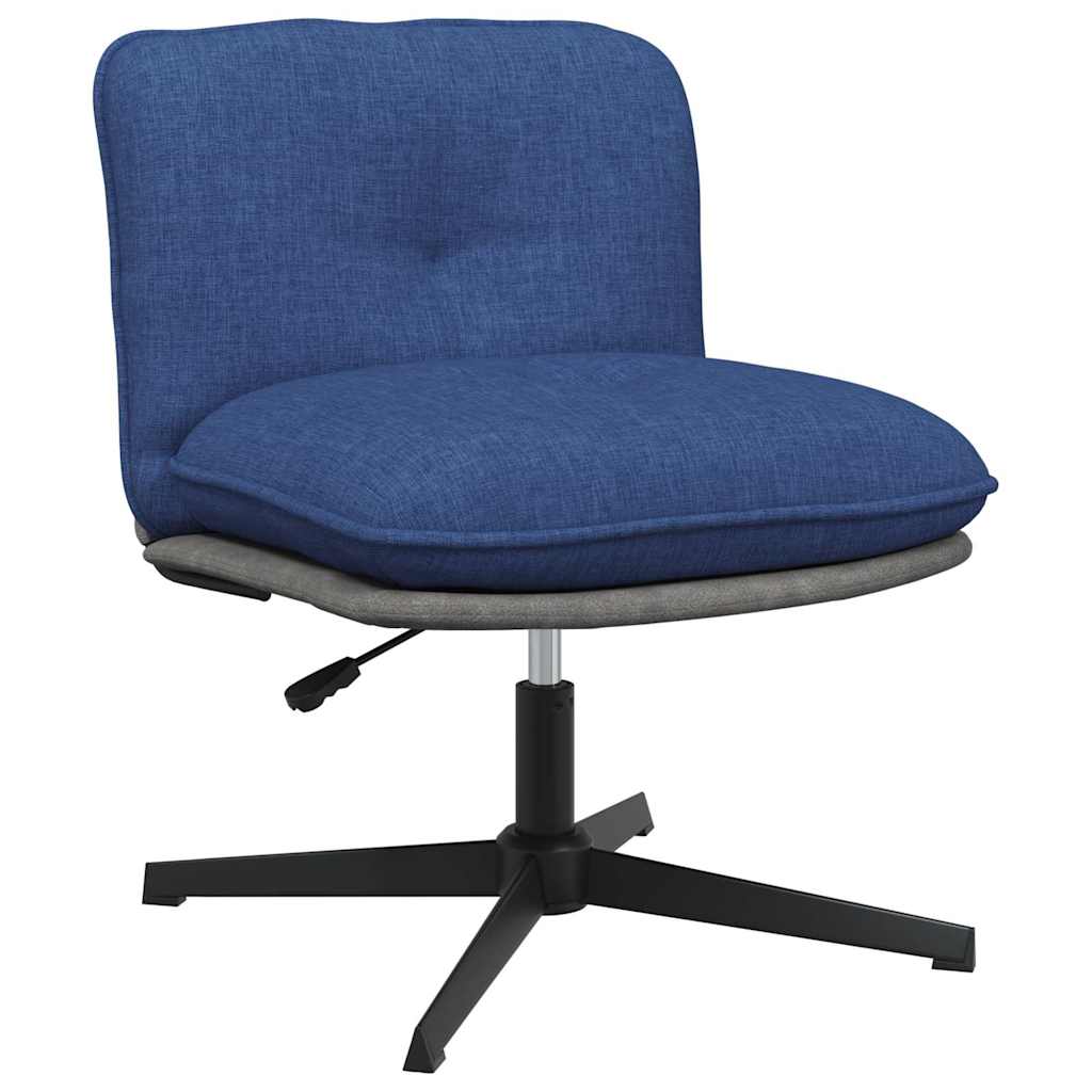 vidaXL Scaun de birou pivotant, albastru, material textil vidaXL Scaun de birou pivotant, albastru, material textil