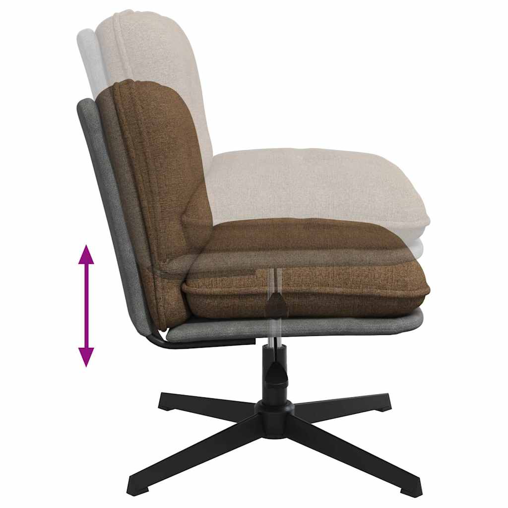 vidaXL Scaun de birou pivotant, gri taupe, material textil vidaXL Scaun de birou pivotant, gri taupe, material textil