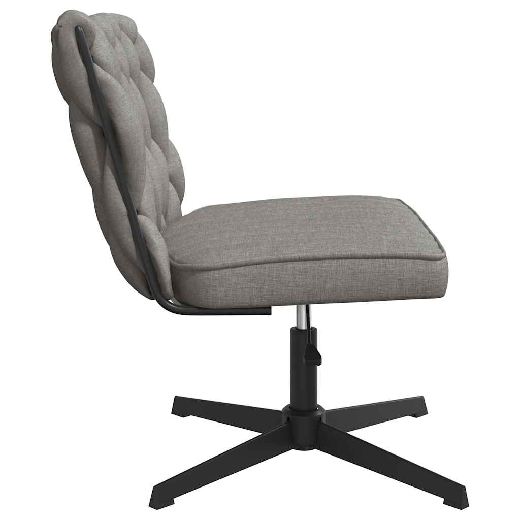 vidaXL Scaun de birou pivotant, gri deschis, material textil vidaXL Scaun de birou pivotant, gri deschis, material textil
