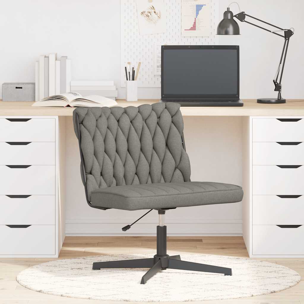 vidaXL Scaun de birou pivotant, gri deschis, material textil vidaXL Scaun de birou pivotant, gri deschis, material textil
