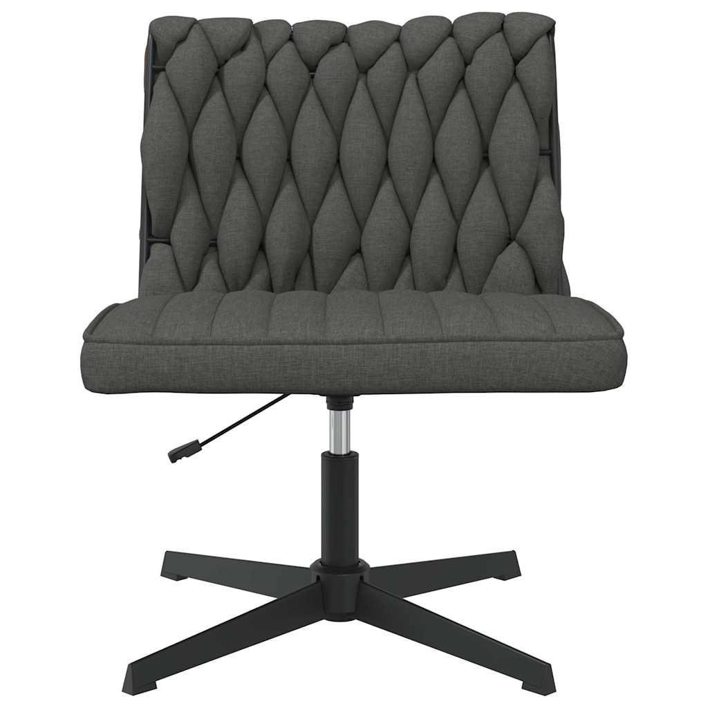 vidaXL Scaun de birou pivotant, gri închis, material textil vidaXL Scaun de birou pivotant, gri închis, material textil