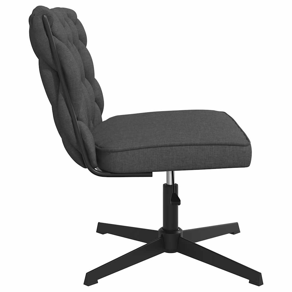 vidaXL Scaun de birou pivotant, gri închis, material textil vidaXL Scaun de birou pivotant, gri închis, material textil