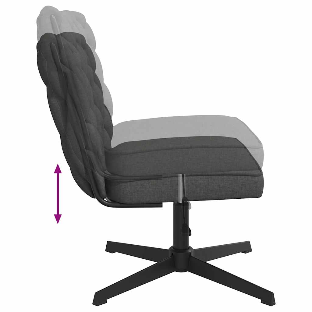 vidaXL Scaun de birou pivotant, gri închis, material textil vidaXL Scaun de birou pivotant, gri închis, material textil