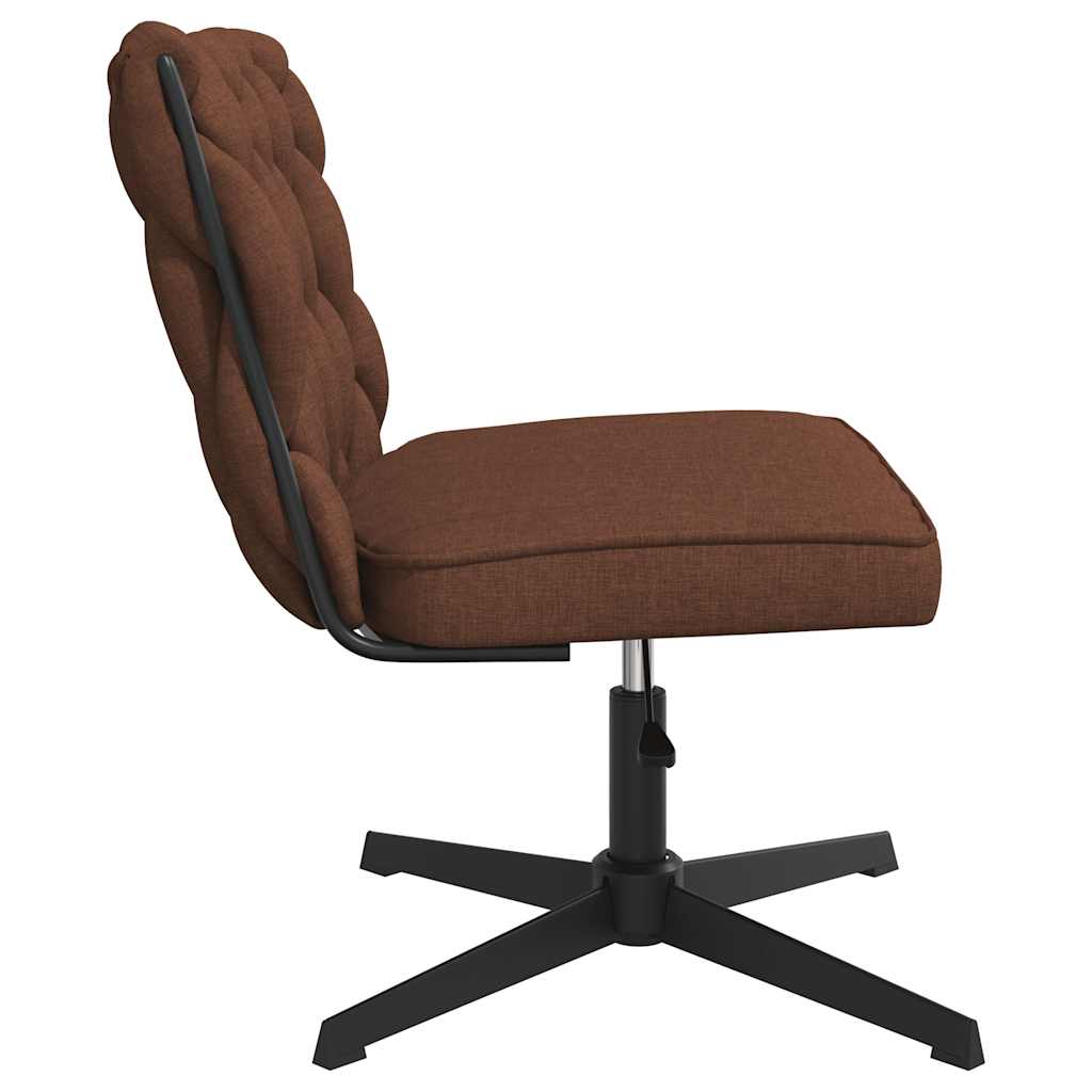 vidaXL Scaun de birou pivotant, maro, material textil vidaXL Scaun de birou pivotant, maro, material textil