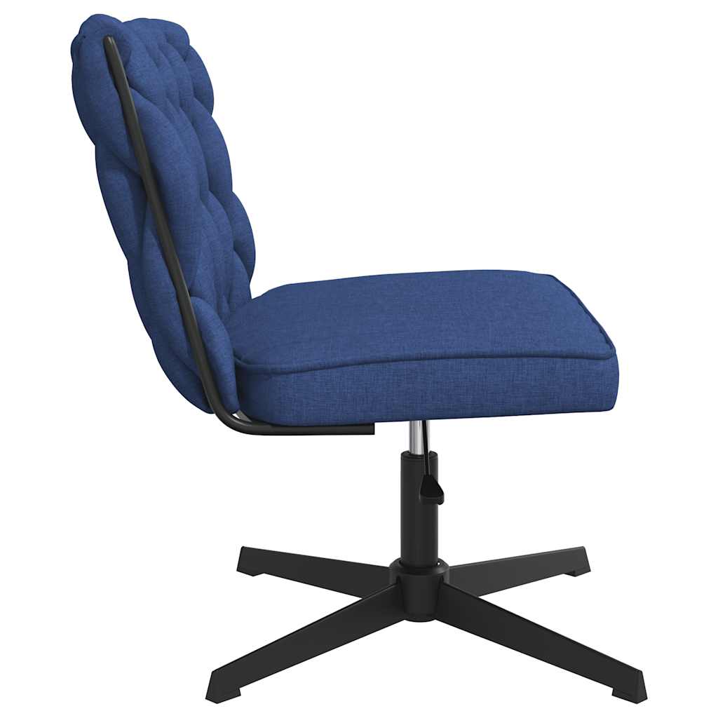 vidaXL Scaun de birou pivotant, albastru, material textil vidaXL Scaun de birou pivotant, albastru, material textil
