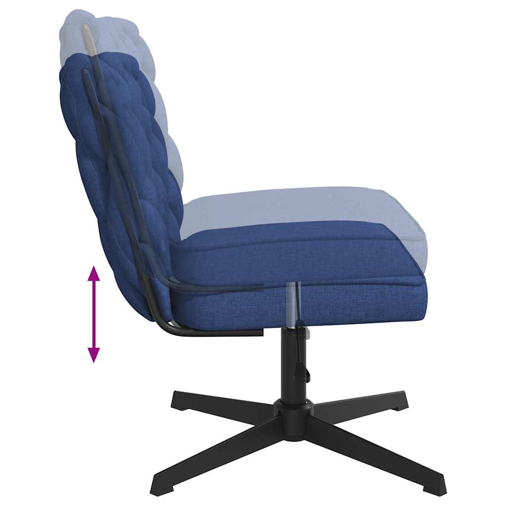 vidaXL Scaun de birou pivotant, albastru, material textil vidaXL Scaun de birou pivotant, albastru, material textil