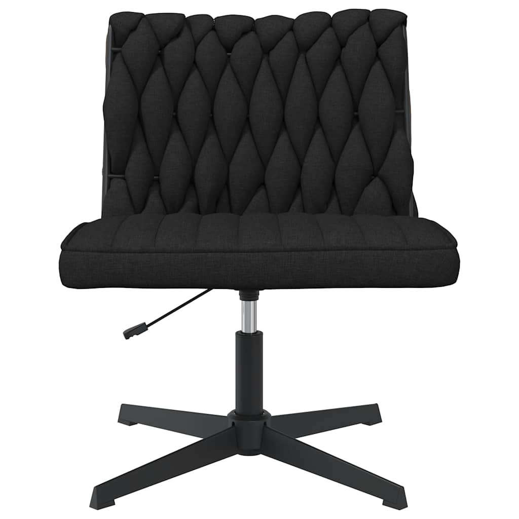 vidaXL Scaun de birou pivotant, negru, material textil vidaXL Scaun de birou pivotant, negru, material textil
