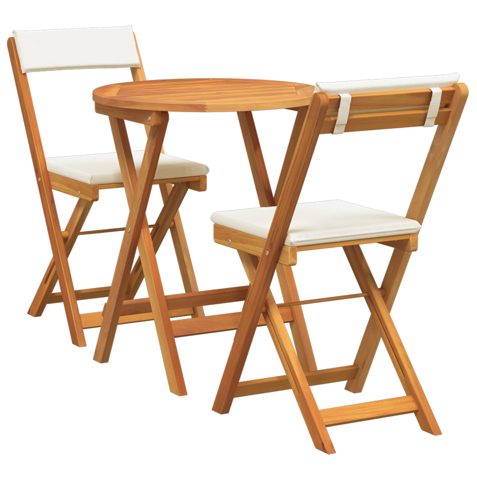 vidaXL Set Bistro de Grădină cu pernă 3 pcs Maro lemn masiv de acacia vidaXL Set Bistro de Grădină cu pernă 3 pcs Maro lemn masiv de acacia