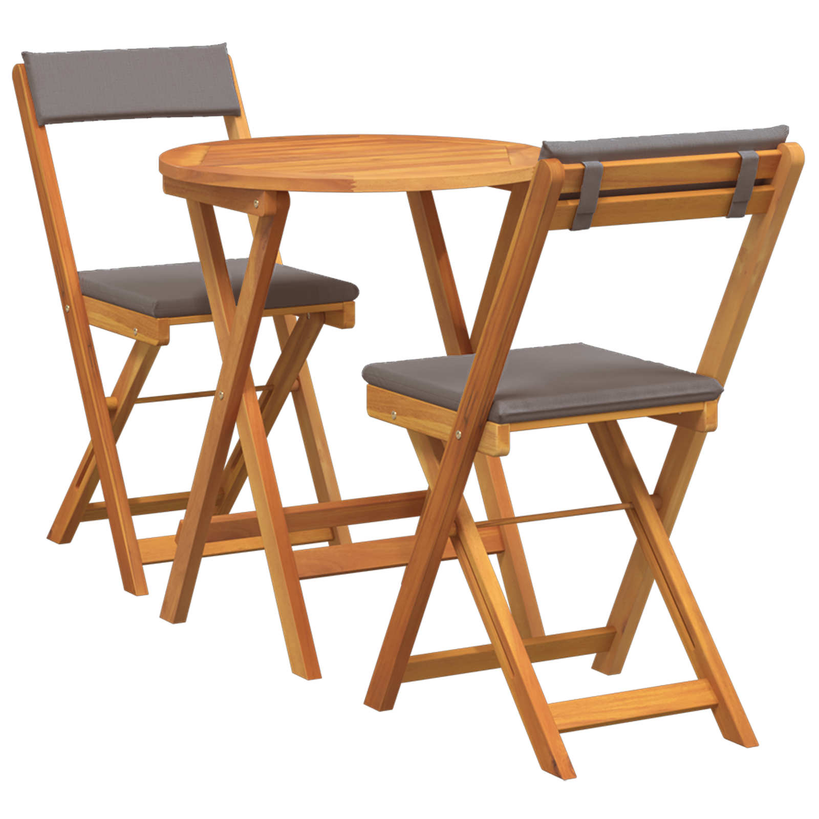 vidaXL Set Bistro de Grădină cu pernă 3 pcs Maro lemn masiv de acacia vidaXL Set Bistro de Grădină cu pernă 3 pcs Maro lemn masiv de acacia