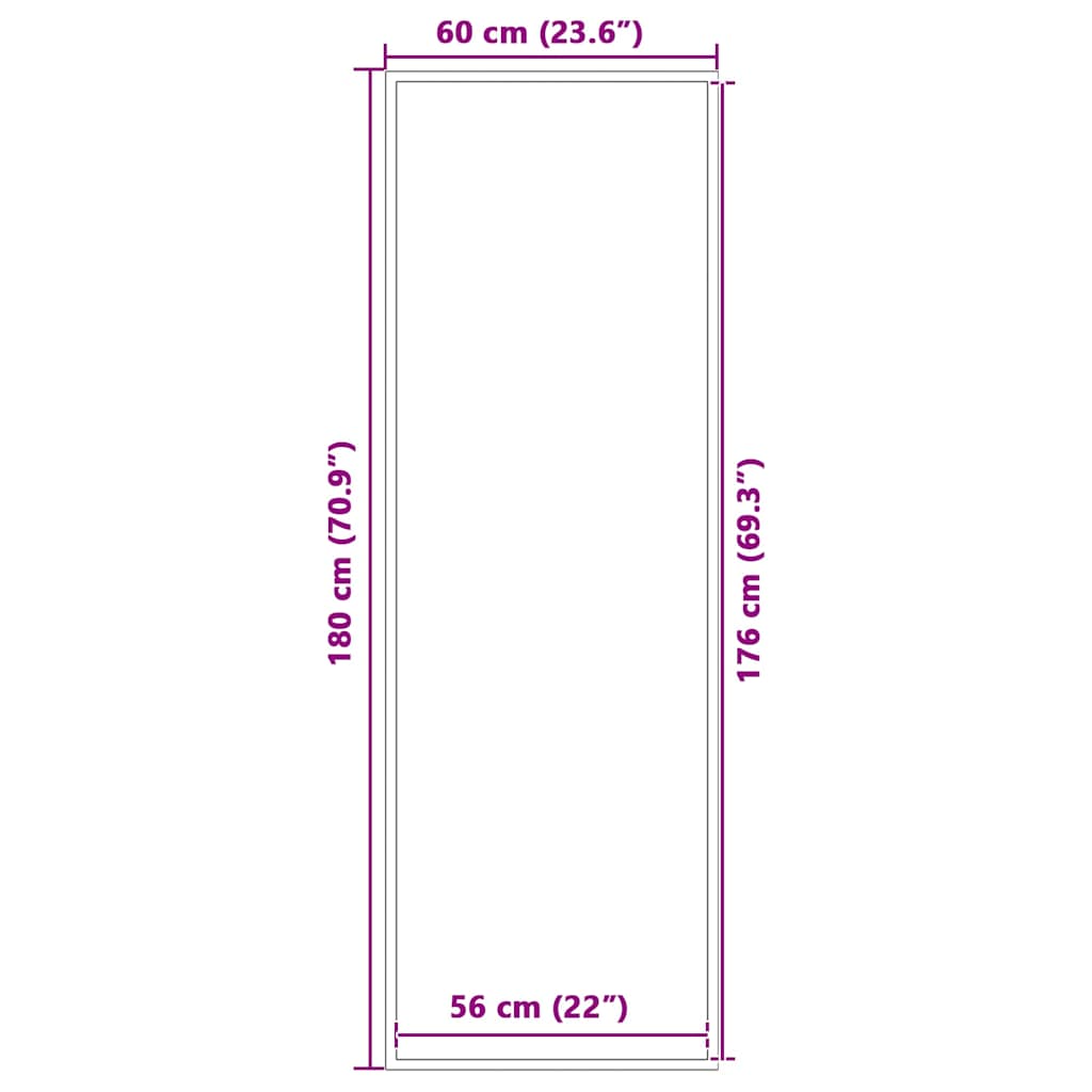 vidaXL Covoraș antracit 60x180 cm vidaXL Covoraș antracit 60x180 cm