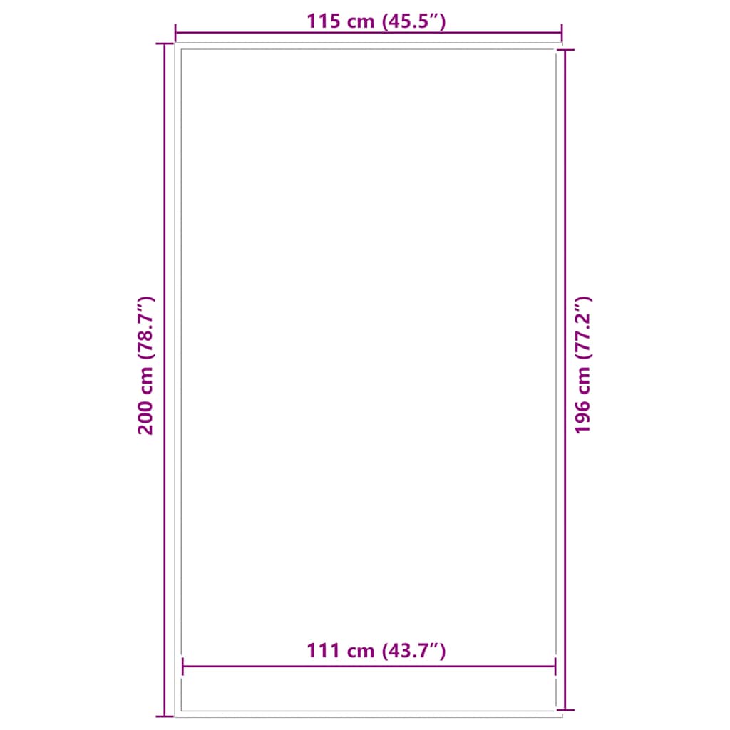 vidaXL Covoraș antracit 115x200 cm vidaXL Covoraș antracit 115x200 cm