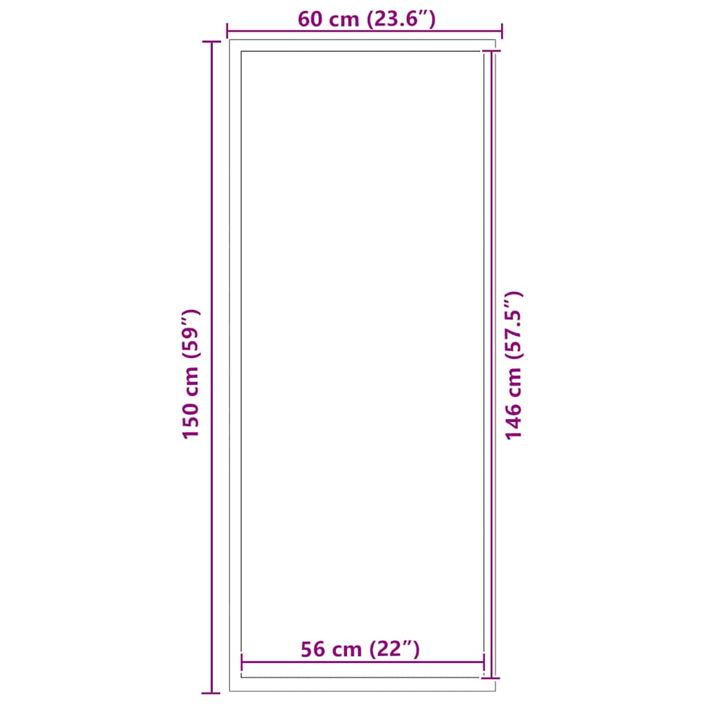 vidaXL Covoraș albastru 60x150 cm vidaXL Covoraș albastru 60x150 cm