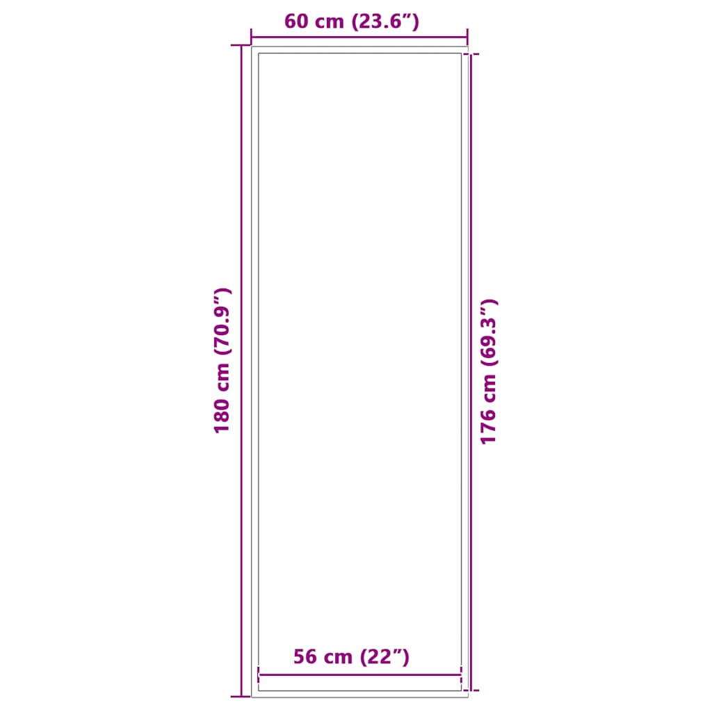 vidaXL Covoraș albastru 60x180 cm vidaXL Covoraș albastru 60x180 cm