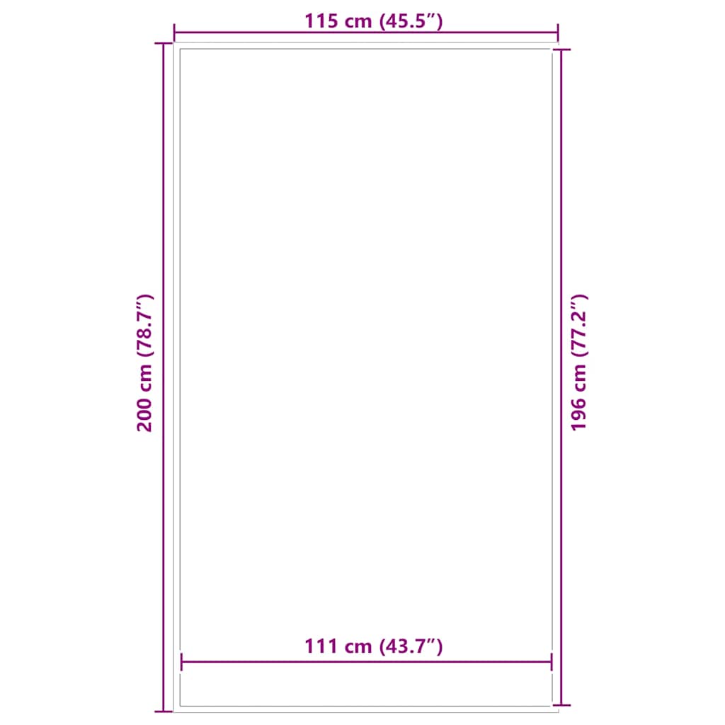 vidaXL Covoraș albastru 115x200 cm