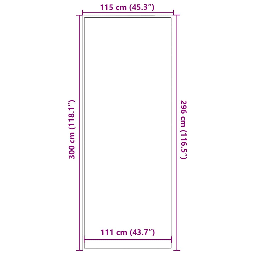 vidaXL Covoraș albastru 115x300 cm vidaXL Covoraș albastru 115x300 cm
