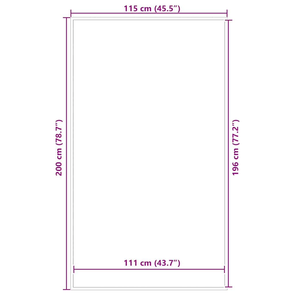 vidaXL Covoraș Dună Neagră și Gri 115x200 cm vidaXL Covoraș Dună Neagră și Gri 115x200 cm