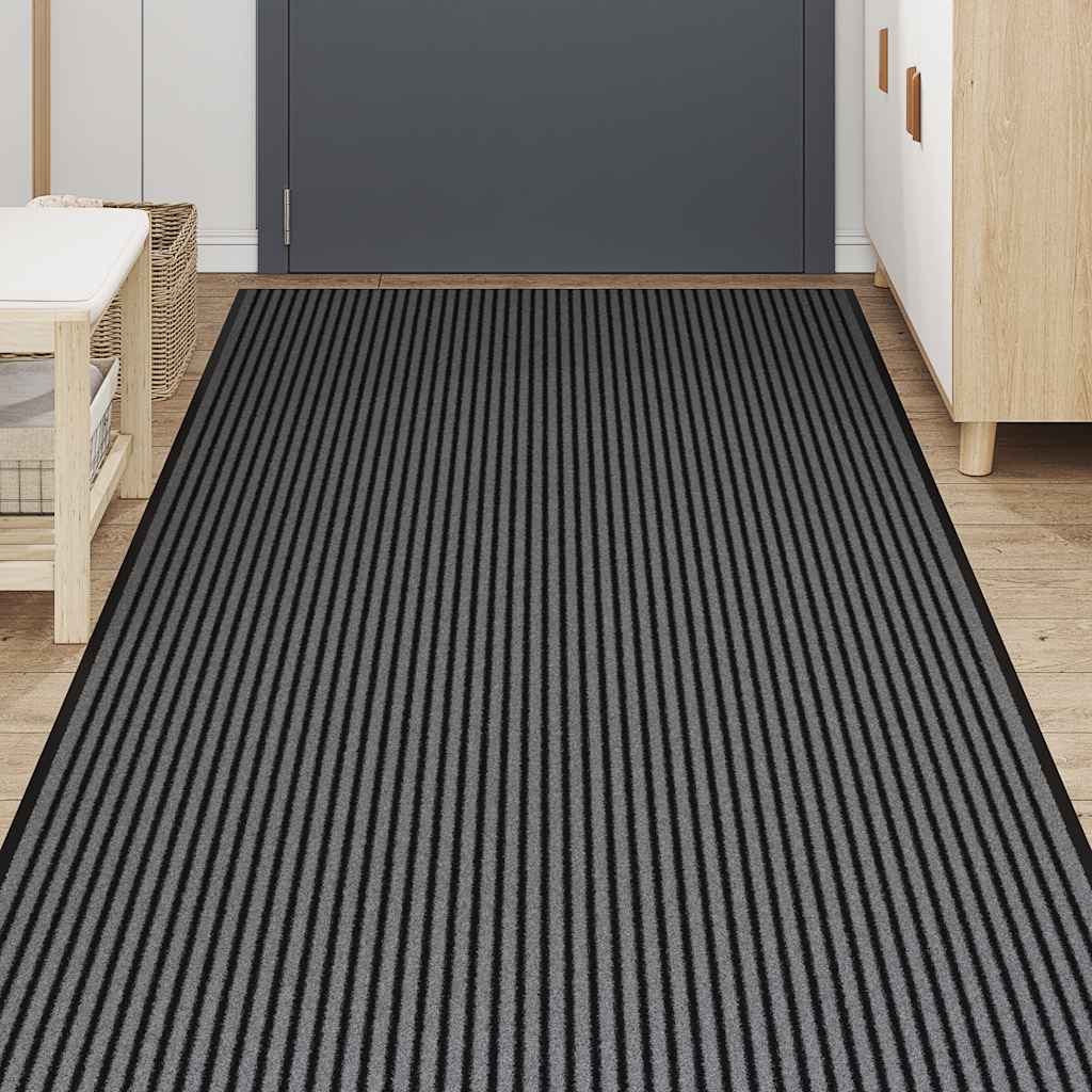 vidaXL Covoraș Dună Neagră și Gri 115x300 cm vidaXL Covoraș Dună Neagră și Gri 115x300 cm
