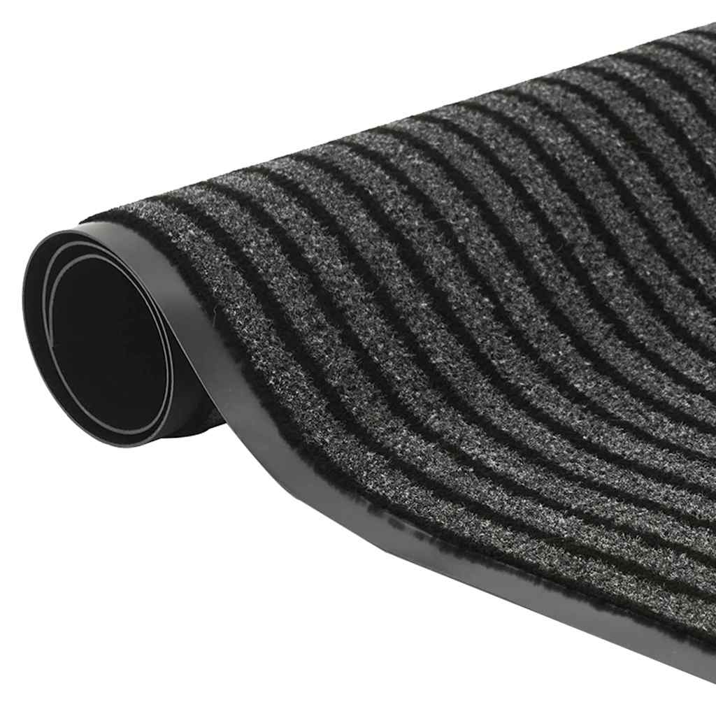 vidaXL Covoraș Dună Neagră și Gri 115x300 cm vidaXL Covoraș Dună Neagră și Gri 115x300 cm