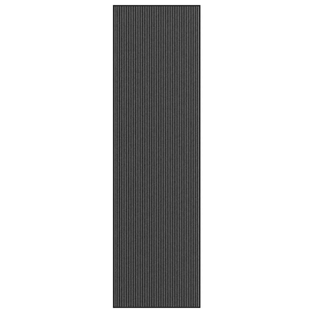 vidaXL Covoraș Dună Neagră și Gri 115x400 cm vidaXL Covoraș Dună Neagră și Gri 115x400 cm