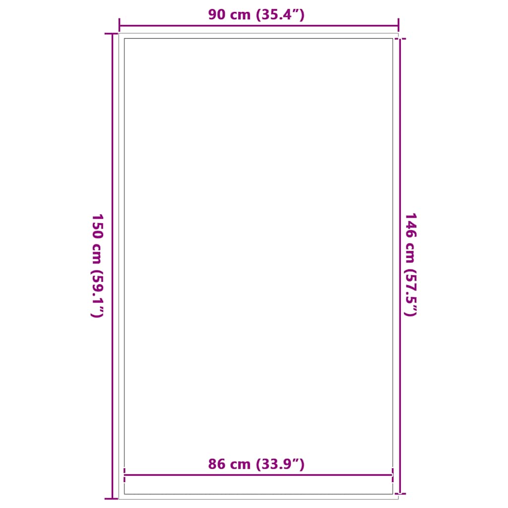 vidaXL Preș negru 90x150 cm vidaXL Preș negru 90x150 cm