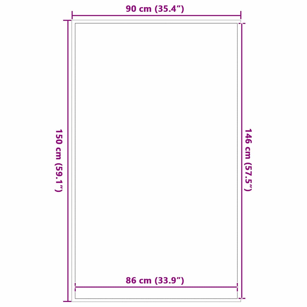 vidaXL Covoraș antracit 90x150 cm vidaXL Covoraș antracit 90x150 cm