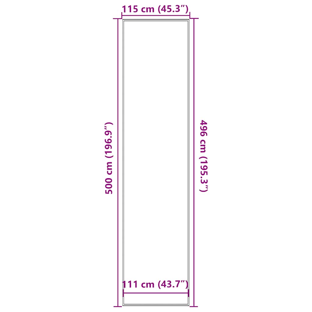 vidaXL Covoraș antracit 115x500 cm