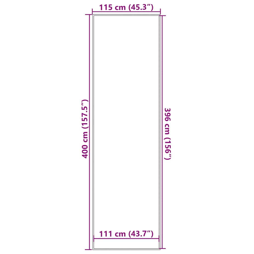 vidaXL Preș maro 115x400 cm