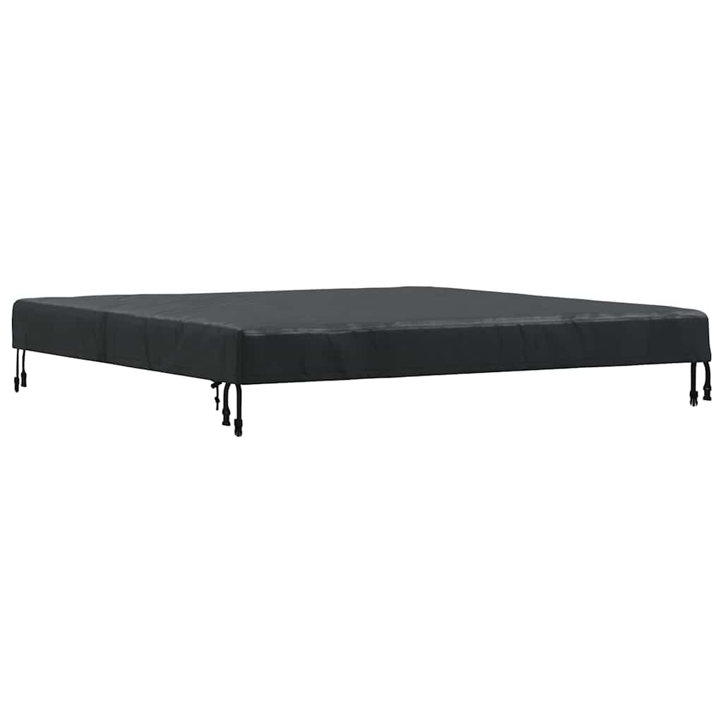 vidaXL Copertă pentru masă Simplu Negru 142 x 142 x 15 cm țesătură