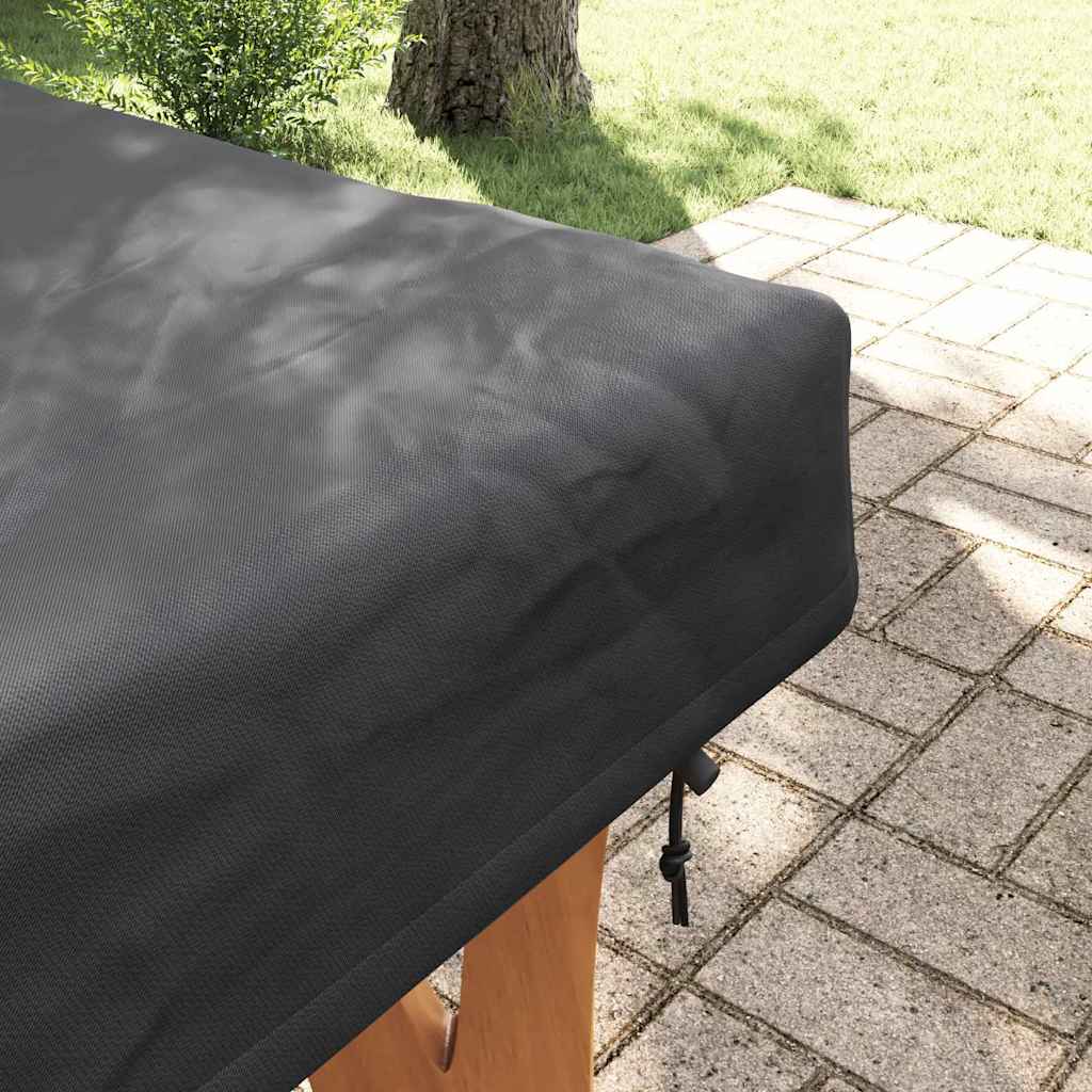 vidaXL Copertă pentru masă Simplu Negru 102 x 202 x 15 cm țesătură