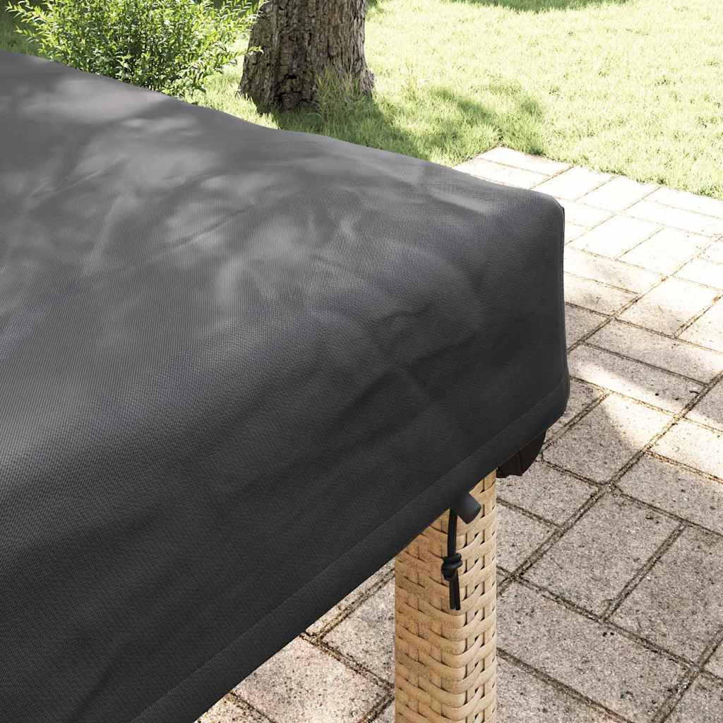 vidaXL Copertă pentru masă Simplu Negru 102 x 202 x 15 cm țesătură
