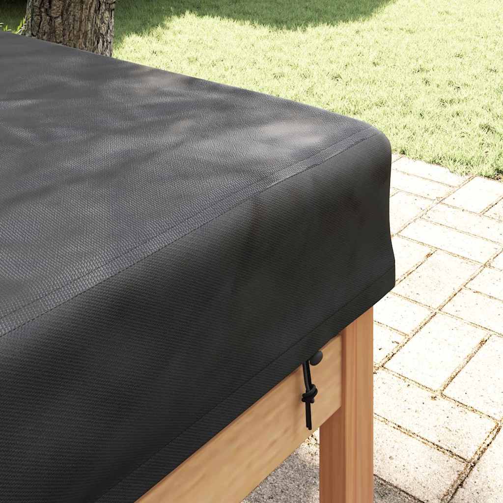 vidaXL Copertă pentru masă Simplu Negru 102 x 202 x 15 cm țesătură