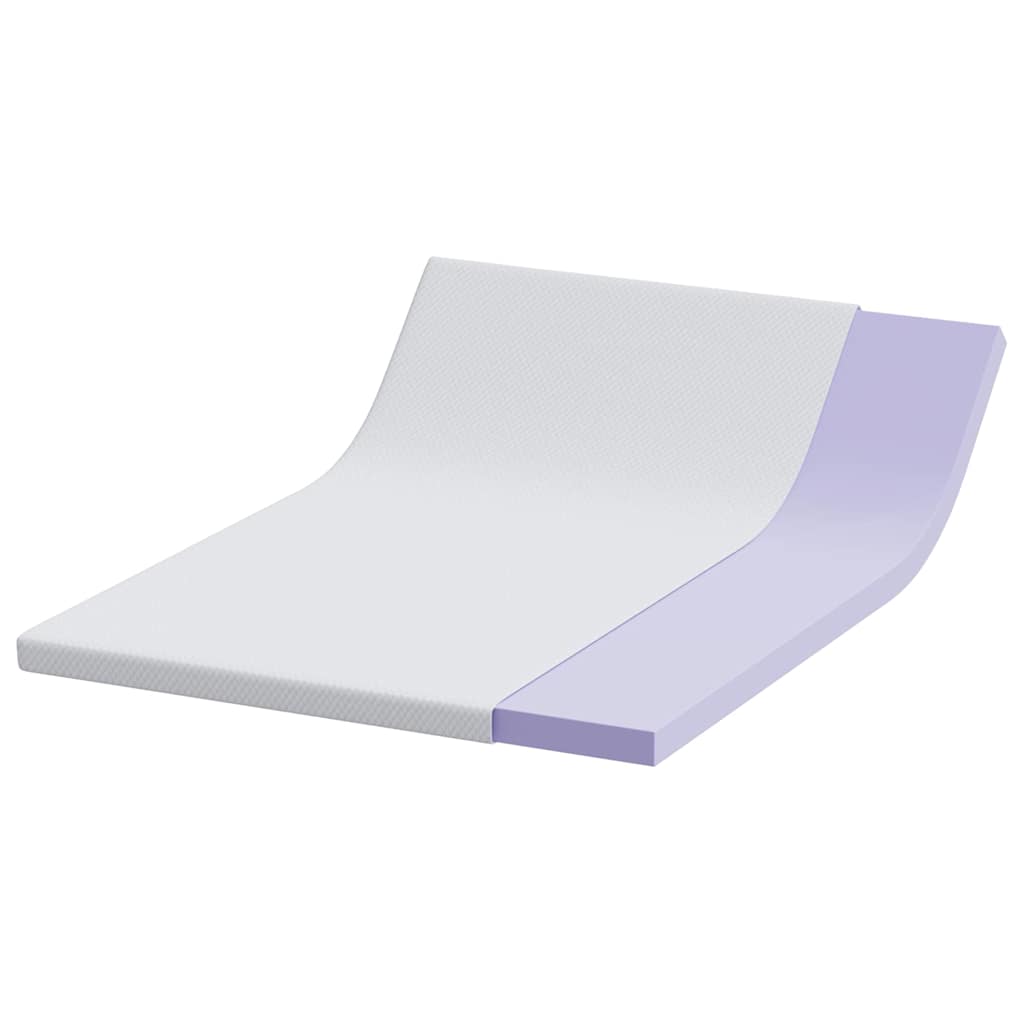 vidaXL Suport pentru saltea Alb 140 x 190 x 7 cm Material jacquard