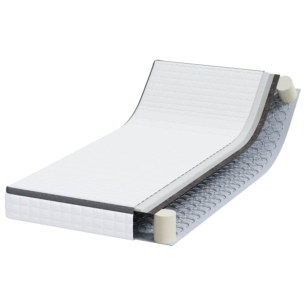 vidaXL Saltele Alb, Gri 90 x 200 cm Țesătură tricotată vidaXL Saltele Alb, Gri 90 x 200 cm Țesătură tricotată