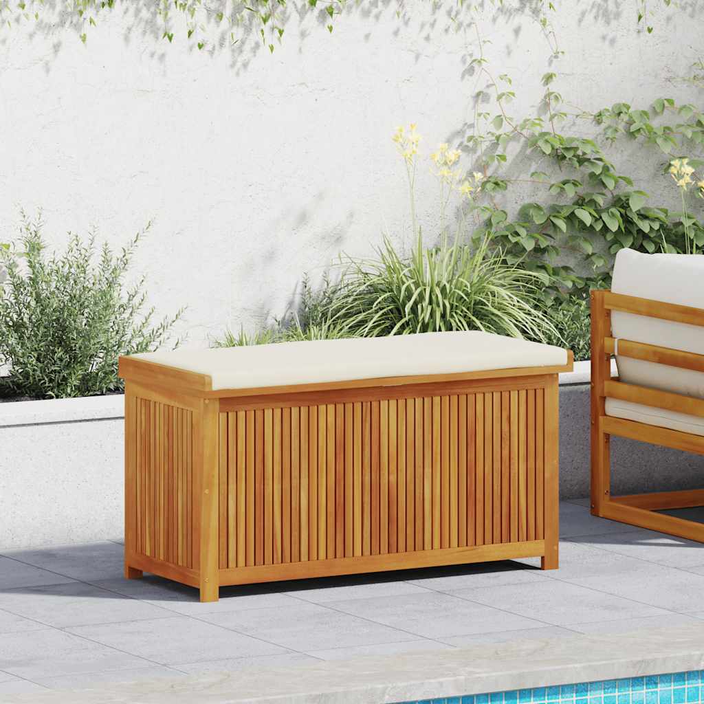vidaXL Cutie de perne de exterior 113x50x60,5 cm lemn masiv de salcâm vidaXL Cutie de perne de exterior 113x50x60,5 cm lemn masiv de salcâm