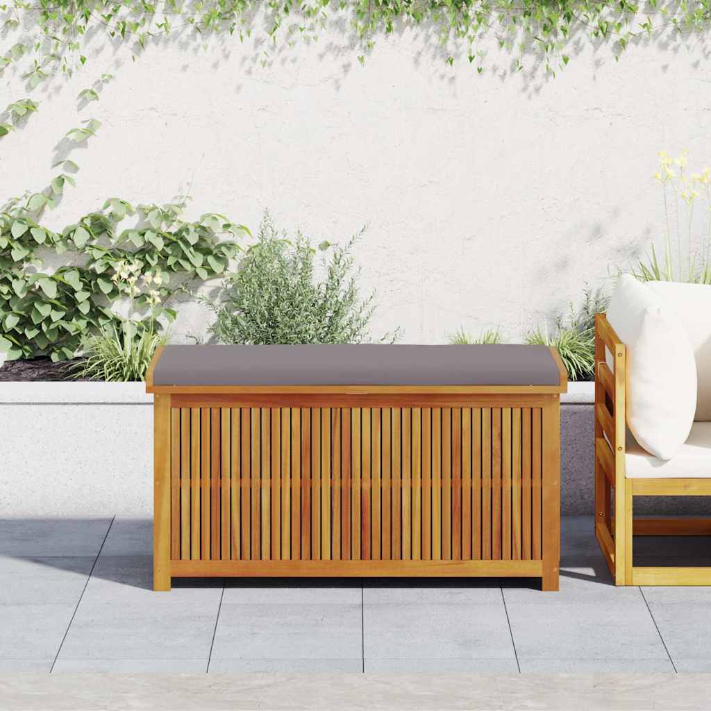 vidaXL Cutie de perne de exterior 113x50x60,5 cm lemn masiv de salcâm vidaXL Cutie de perne de exterior 113x50x60,5 cm lemn masiv de salcâm