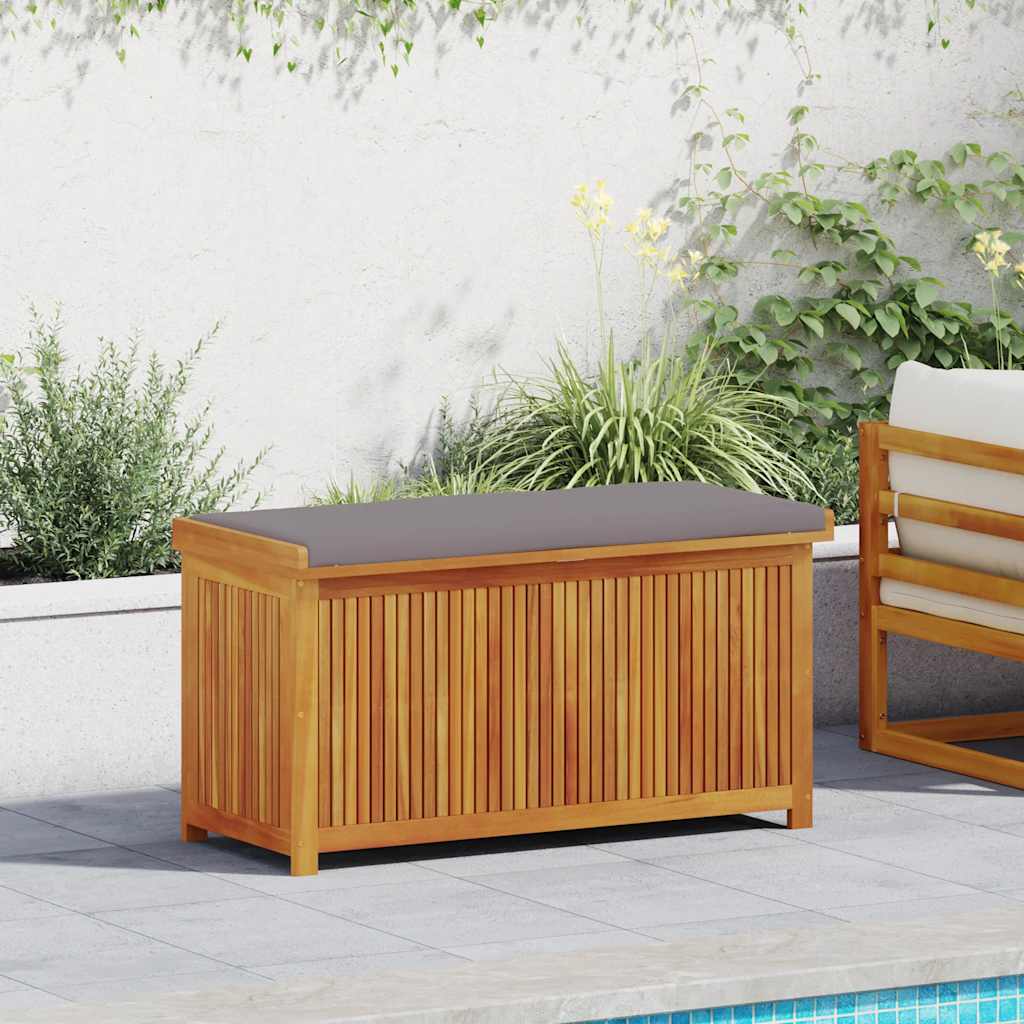 vidaXL Cutie de perne de exterior 113x50x60,5 cm lemn masiv de salcâm vidaXL Cutie de perne de exterior 113x50x60,5 cm lemn masiv de salcâm