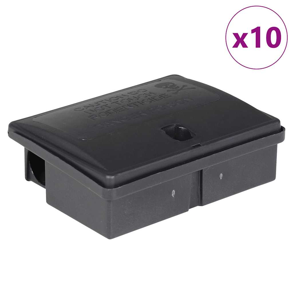 vidaXL Capcane pentru șoareci 10 buc Negru 13x10x4 cm vidaXL Capcane pentru șoareci 10 buc Negru 13x10x4 cm