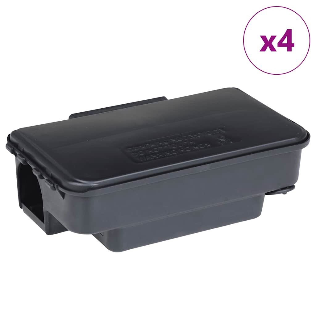vidaXL Capcane pentru șoareci 4 buc Negru 22x12,5x7,5 cm vidaXL Capcane pentru șoareci 4 buc Negru 22x12,5x7,5 cm