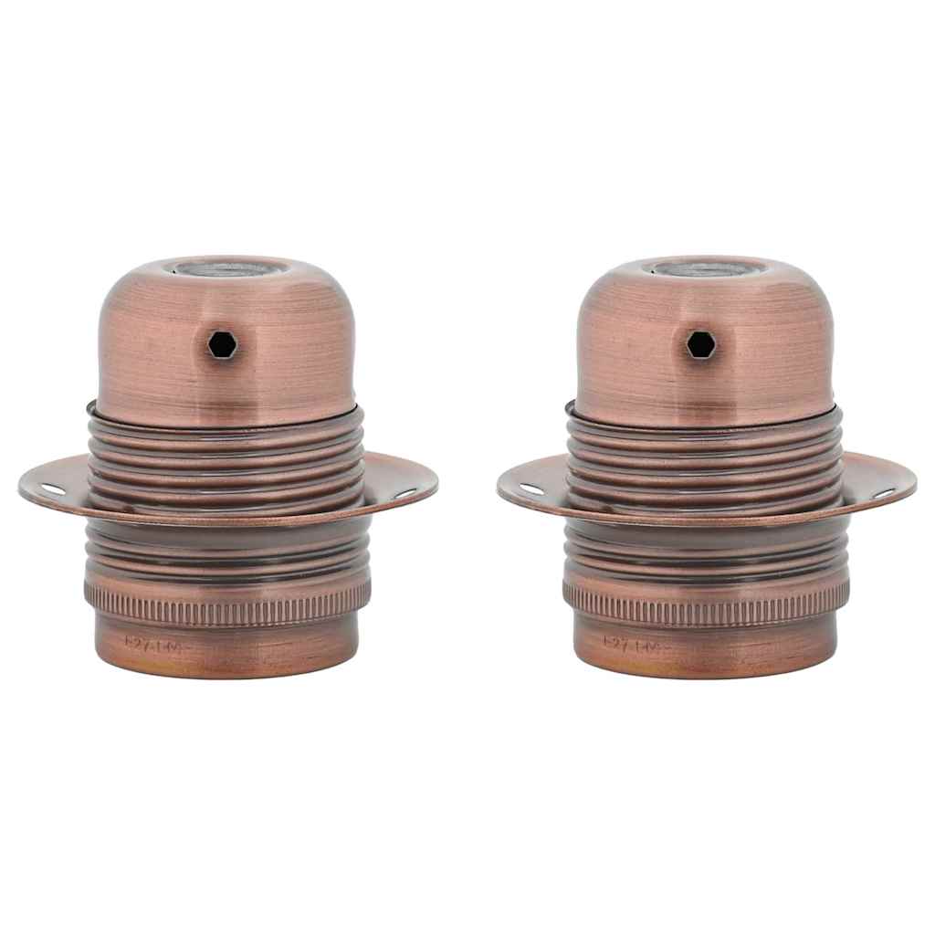 vidaXL Suporturi de lampă 2 buc Roșu Bronz E27 vidaXL Suporturi de lampă 2 buc Roșu Bronz E27