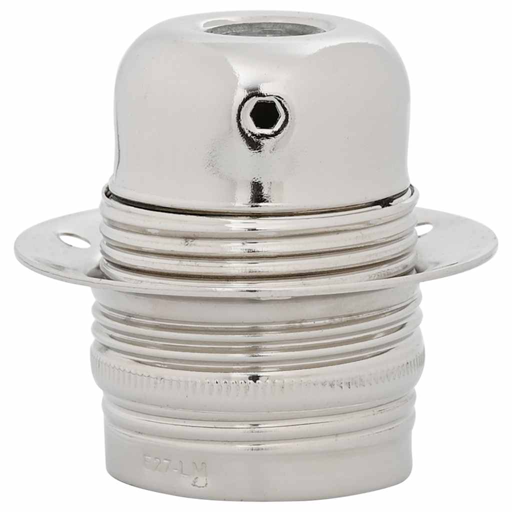 vidaXL Suporturi de lampă 2 buc Nichel satinat E27 vidaXL Suporturi de lampă 2 buc Nichel satinat E27