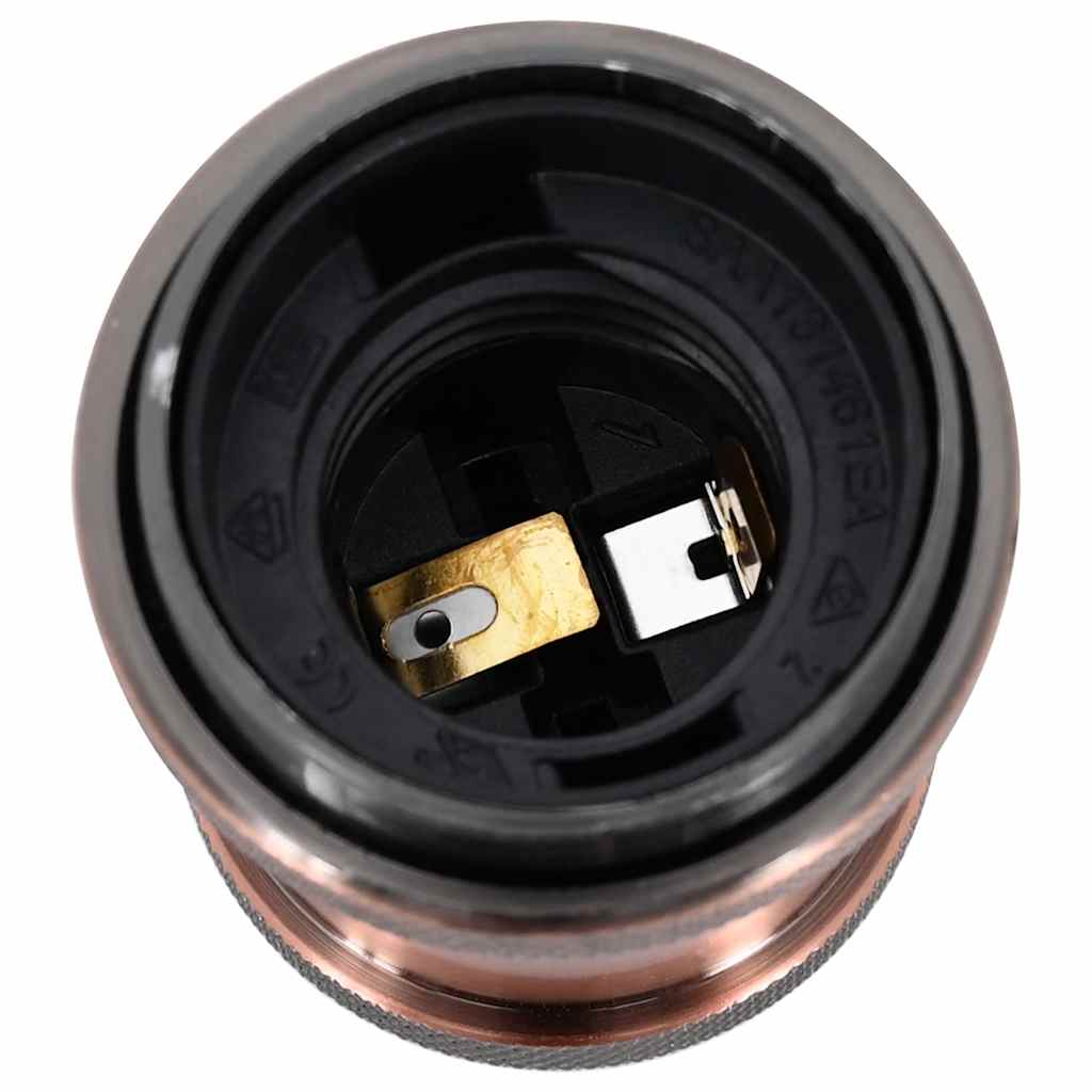 vidaXL Suporturi de lampă 2 buc Roșu Bronz E27 vidaXL Suporturi de lampă 2 buc Roșu Bronz E27
