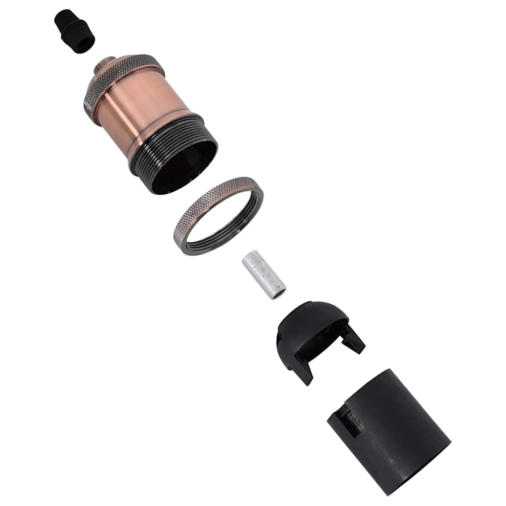 vidaXL Suporturi de lampă 2 buc Roșu Bronz E27 vidaXL Suporturi de lampă 2 buc Roșu Bronz E27