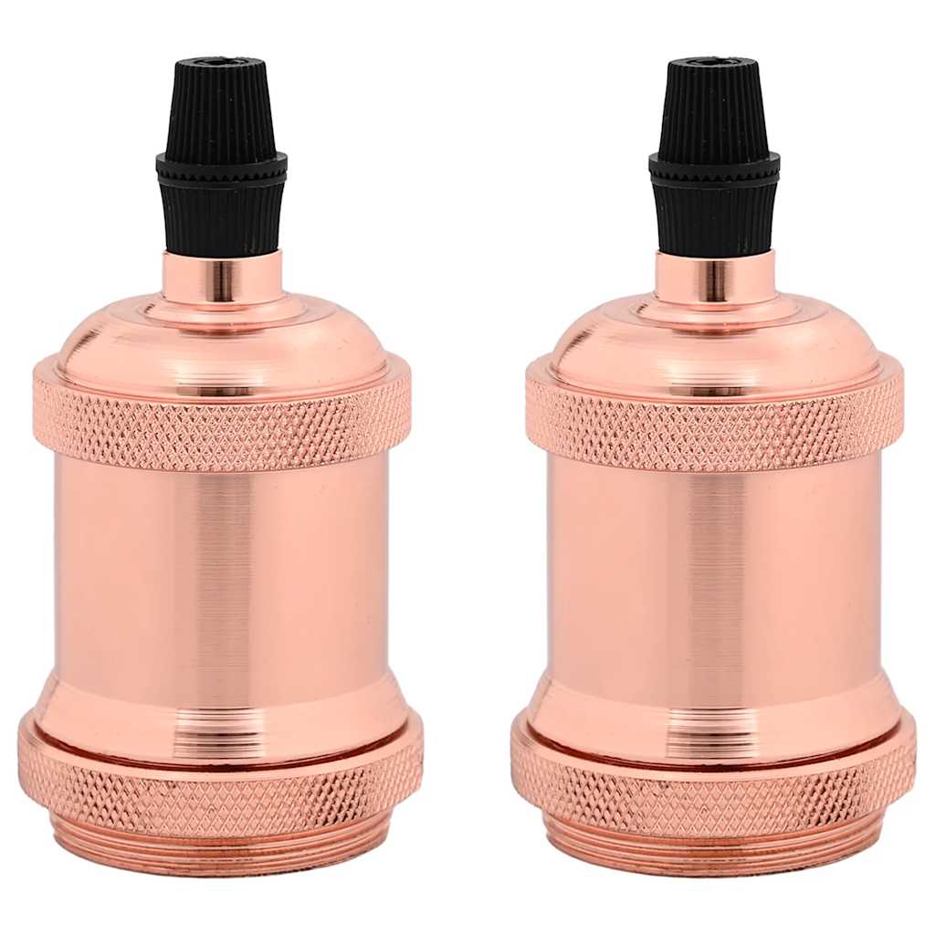 vidaXL Suporturi de lampă 2 buc Rose Gold E27 vidaXL Suporturi de lampă 2 buc Rose Gold E27