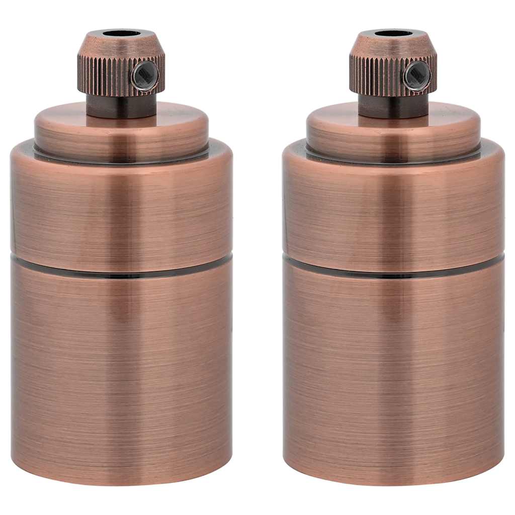 vidaXL Suporturi de lampă 2 buc Roșu Bronz E27 vidaXL Suporturi de lampă 2 buc Roșu Bronz E27